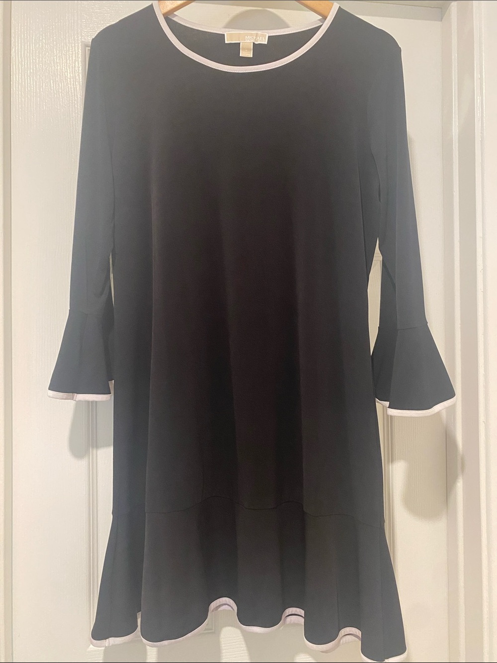 MICHAEL Michael Kors Black Shift Dress with white trim